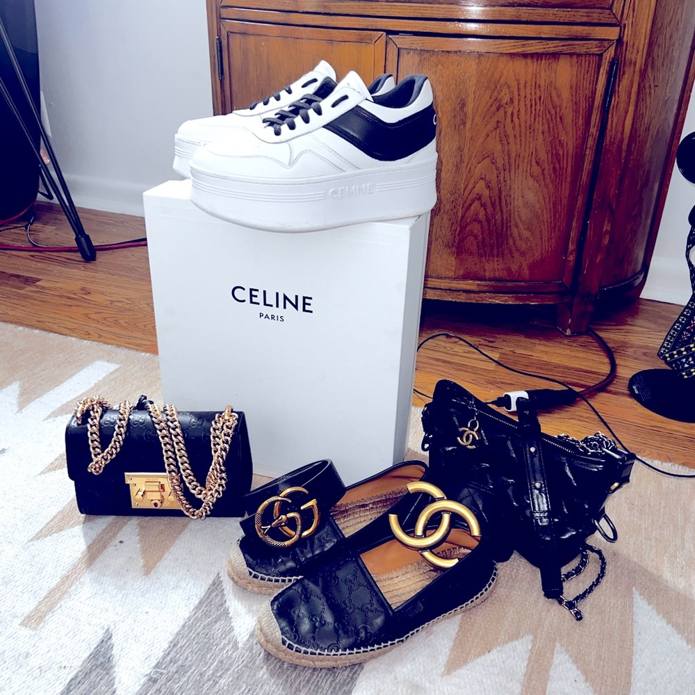 Lot of luxury designer items Celine, Gucci and Chanel. All authentic.